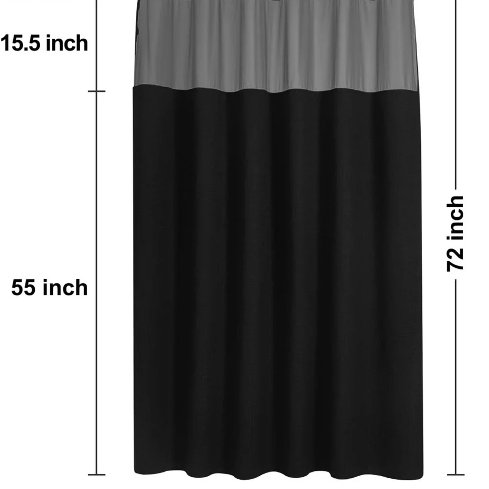 Waffle Weave Shower Curtain with Snap-in Fabric Liner